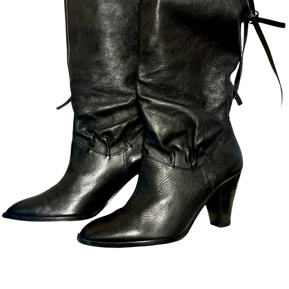 Michael Kors, leather boots back tie 9.5M